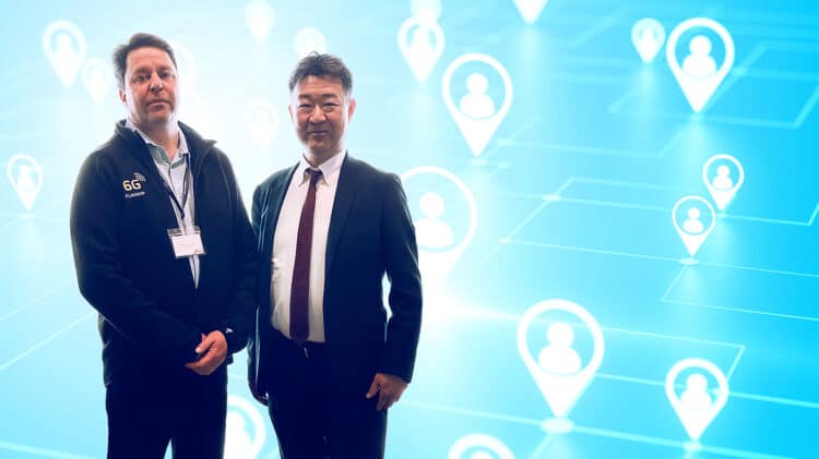 Professor Akihiro Nakao and Professor Matti Latva-aho standing together as the newly appointed leadership roles in the Japan 6G Forum (XGMF) are announced.